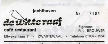 ZW_WITTE RAAF_001 Zwartewaal, De Witte Raaf - Jachthaven, Café - Petit Restaurant De Witte Raaf